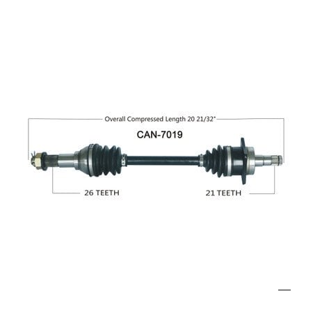 Wide Open OE Replacement CV Axle for CAN AM FRONT LEFT OUTLANDER 330/400 CAN-7019